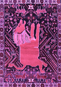 Animal Purple Traditional Rug, tr2370pur