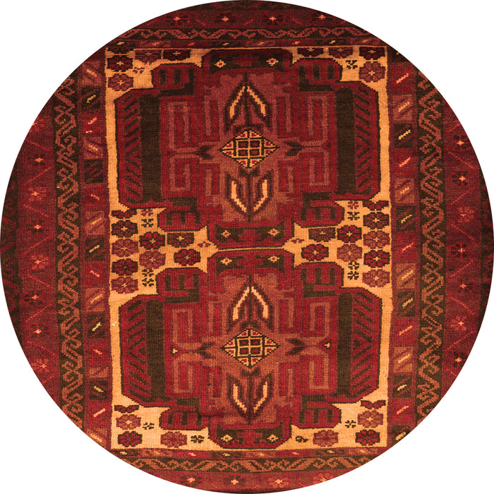 Machine Washable Persian Orange Traditional Area Rugs, wshtr2371org