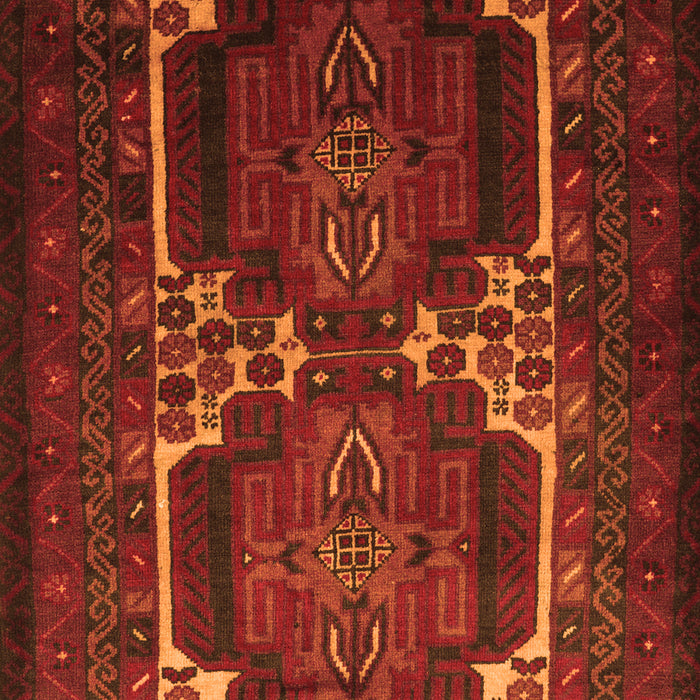 Serging Thickness of Machine Washable Persian Orange Traditional Area Rugs, wshtr2371org
