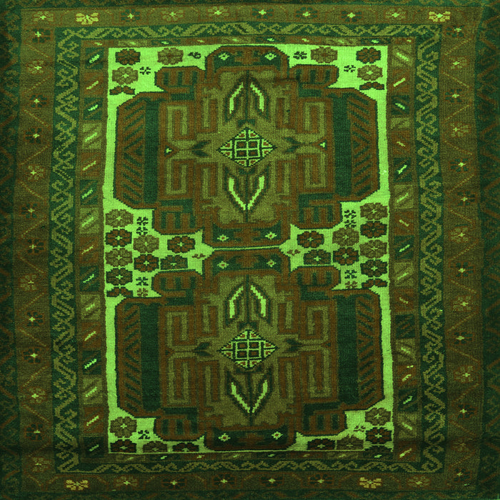 Serging Thickness of Persian Green Traditional Rug, tr2371grn
