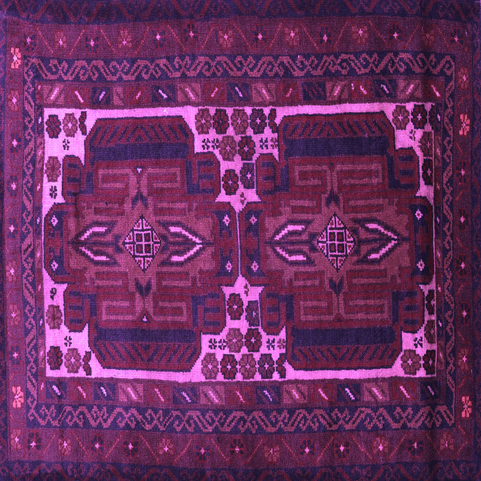 Square Machine Washable Persian Purple Traditional Area Rugs, wshtr2371pur