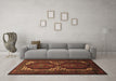 Machine Washable Persian Brown Traditional Rug in a Living Room,, wshtr2371brn