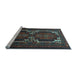 Sideview of Machine Washable Persian Light Blue Traditional Rug, wshtr2371lblu