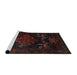 Sideview of Machine Washable Traditional Burgundy Brown Rug, wshtr2372