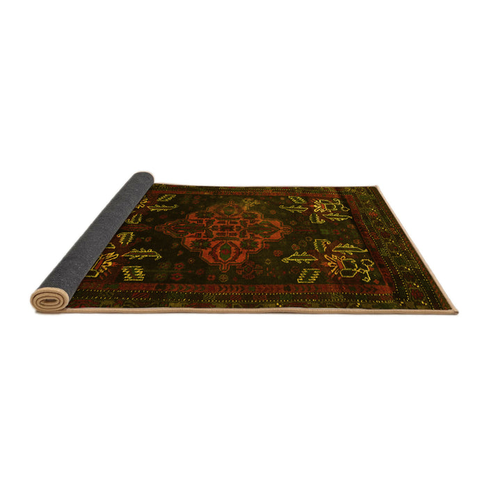 Sideview of Persian Yellow Traditional Rug, tr2372yw