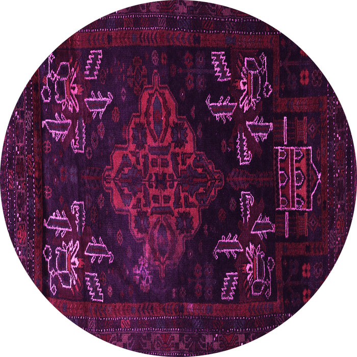 Round Persian Pink Traditional Rug, tr2372pnk