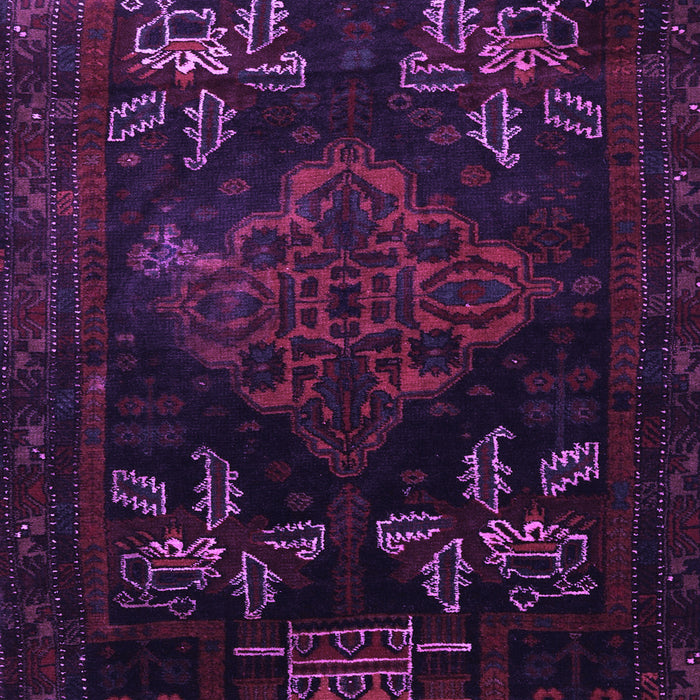Machine Washable Persian Purple Traditional Area Rugs, wshtr2372pur