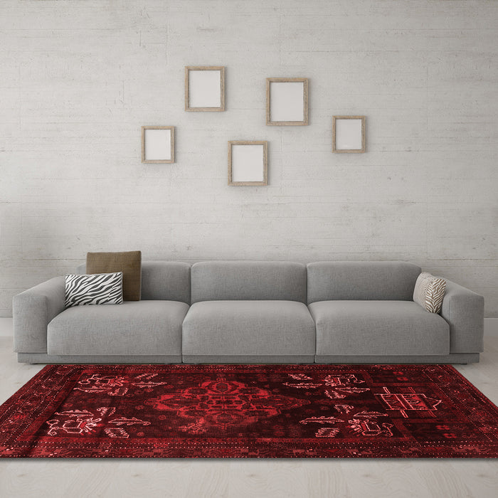 Traditional Red Washable Rugs