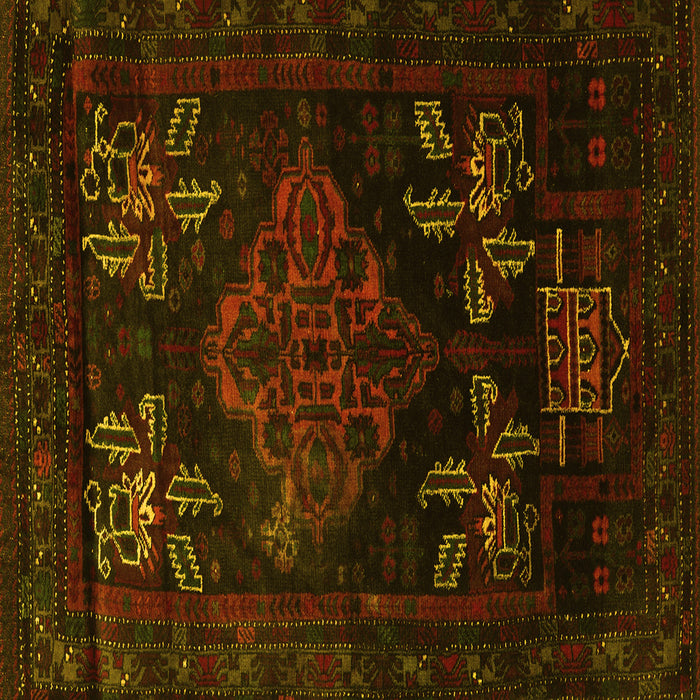 Square Persian Yellow Traditional Rug, tr2372yw