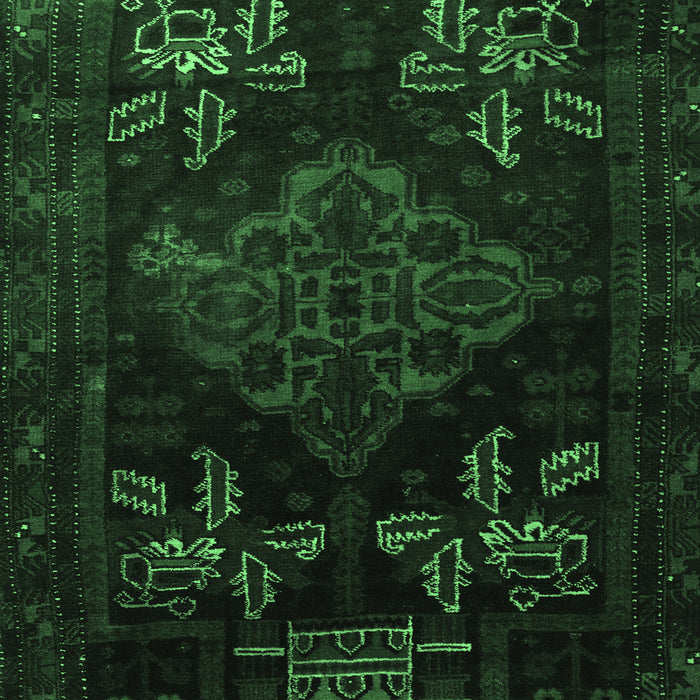 Machine Washable Persian Emerald Green Traditional Area Rugs, wshtr2372emgrn