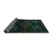 Sideview of Persian Turquoise Traditional Rug, tr2372turq