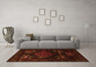 Machine Washable Persian Orange Traditional Area Rugs in a Living Room, wshtr2372org