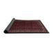 Sideview of Traditional Wine Red Persian Rug, tr2373