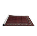 Sideview of Machine Washable Traditional Red Wine or Wine Red Rug, wshtr2373