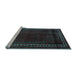 Sideview of Machine Washable Persian Light Blue Traditional Rug, wshtr2373lblu