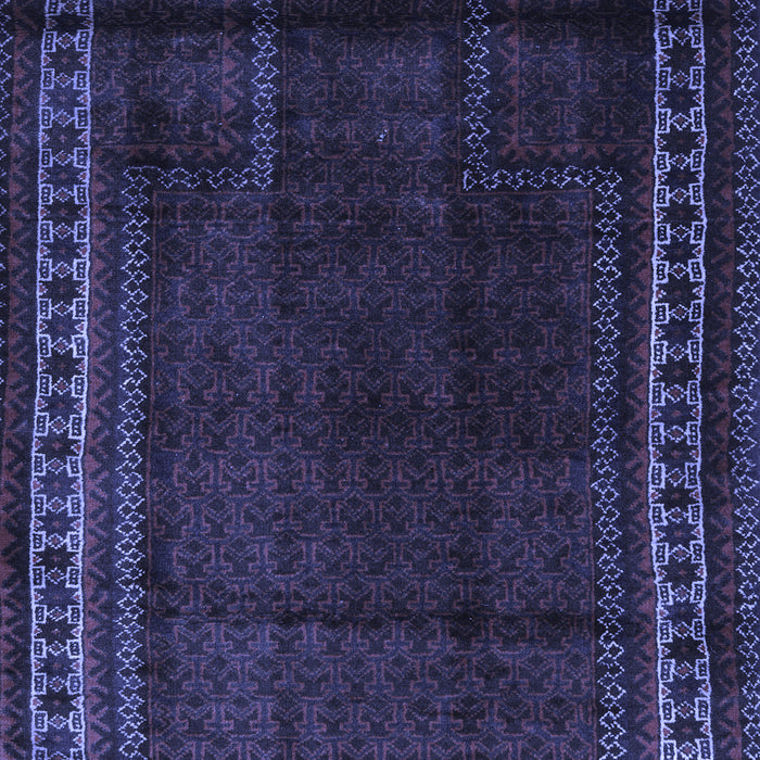 Machine Washable Persian Blue Traditional Rug, wshtr2373blu