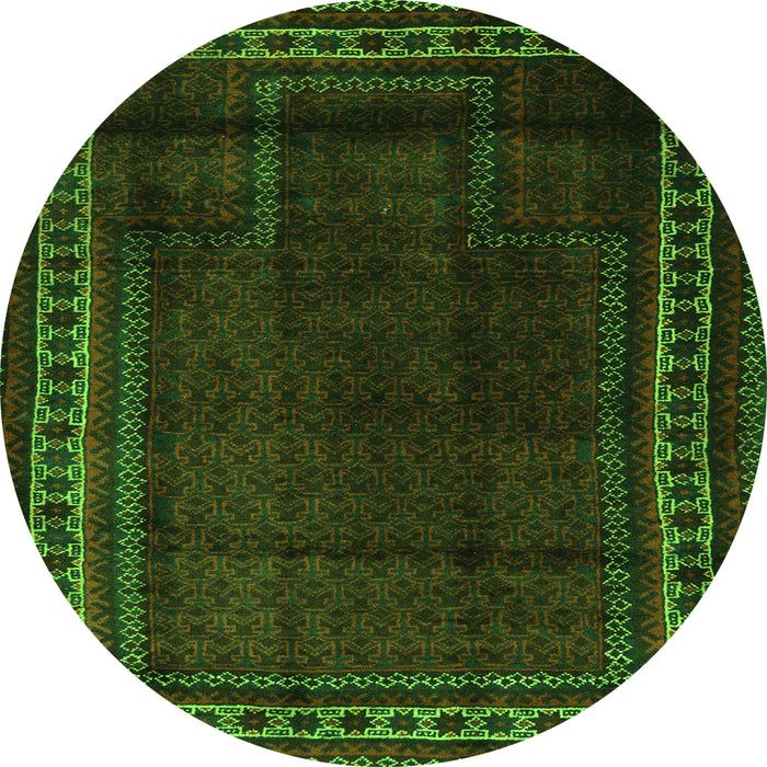 Square Persian Green Traditional Rug, tr2373grn