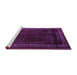 Sideview of Machine Washable Persian Purple Traditional Area Rugs, wshtr2373pur