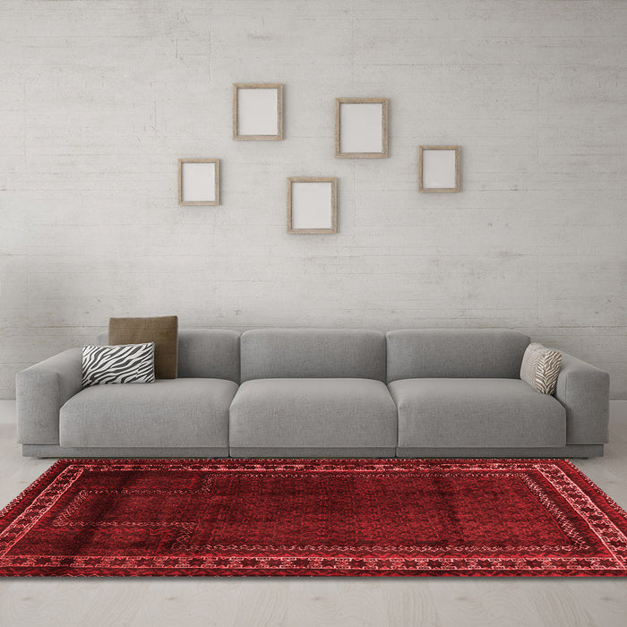 Traditional Red Washable Rugs