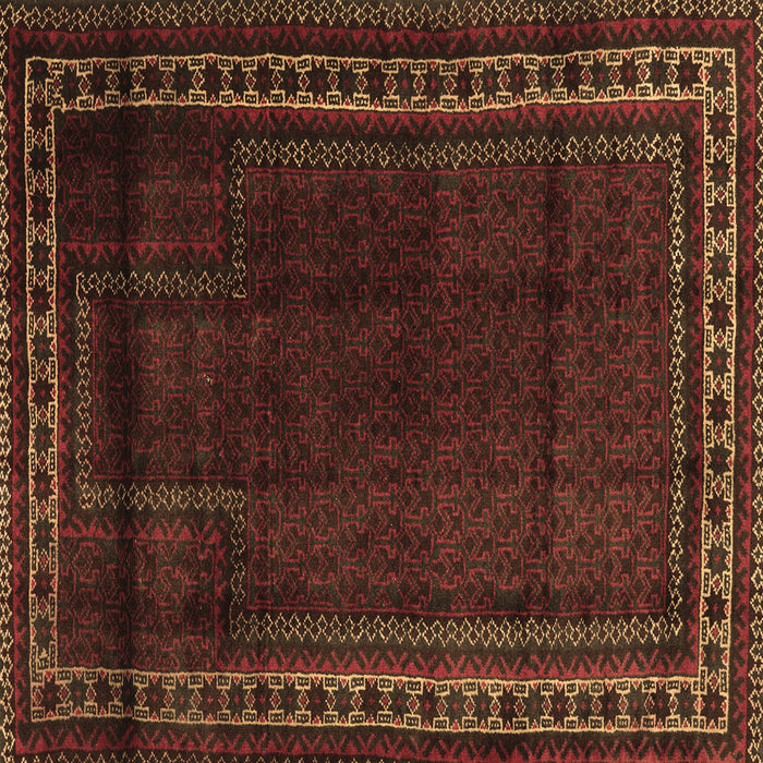 Square Persian Brown Traditional Rug, tr2373brn
