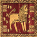 Square Animal Brown Traditional Rug, tr2374brn