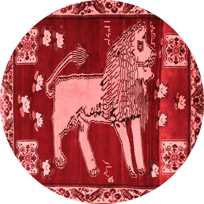 Animal Red Traditional Rug, tr2374red
