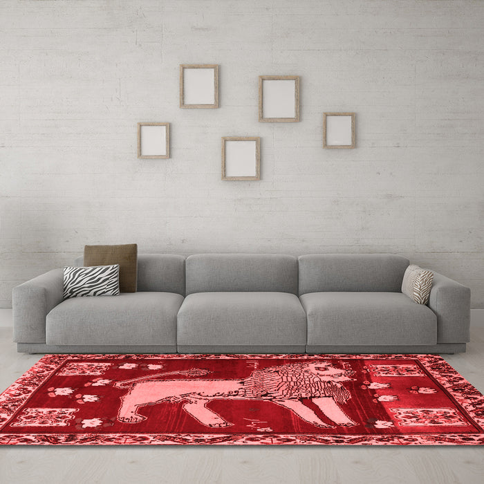 Traditional Red Washable Rugs
