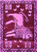 Machine Washable Animal Purple Traditional Area Rugs, wshtr2374pur