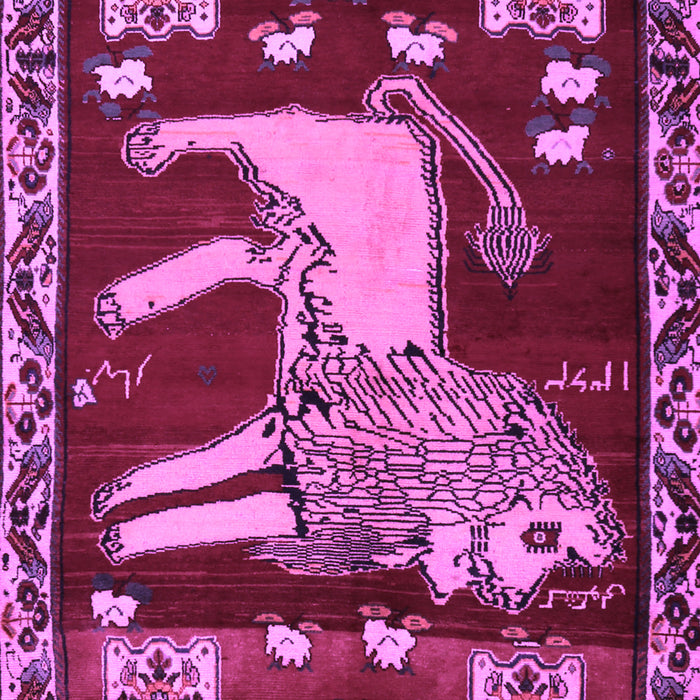 Machine Washable Animal Purple Traditional Area Rugs, wshtr2374pur