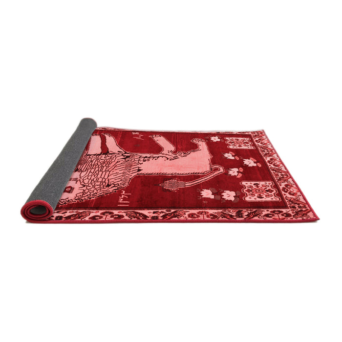 Animal Red Traditional Area Rugs