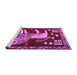 Sideview of Machine Washable Animal Purple Traditional Area Rugs, wshtr2374pur