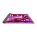 Sideview of Animal Purple Traditional Rug, tr2374pur