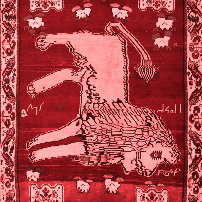 Animal Red Traditional Area Rugs