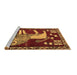 Sideview of Machine Washable Animal Brown Traditional Rug, wshtr2374brn