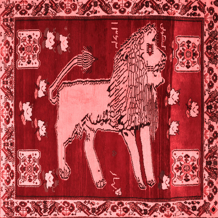 Animal Red Traditional Rug, tr2374red