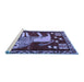 Sideview of Machine Washable Animal Blue Traditional Rug, wshtr2374blu