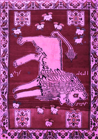 Animal Purple Traditional Rug, tr2374pur