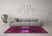 Machine Washable Animal Purple Traditional Area Rugs in a Living Room, wshtr2375pur