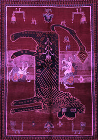 Animal Purple Traditional Rug, tr2375pur