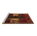 Sideview of Machine Washable Animal Brown Traditional Rug, wshtr2375brn