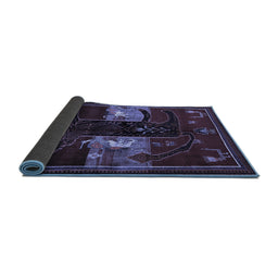 Sideview of Animal Blue Traditional Rug, tr2375blu
