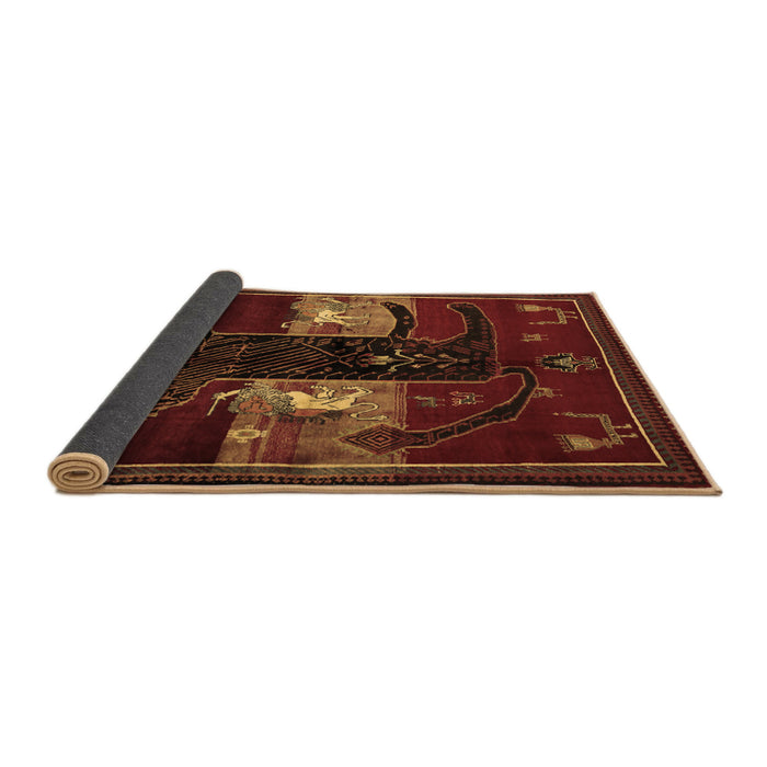 Sideview of Animal Brown Traditional Rug, tr2375brn