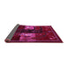 Sideview of Animal Pink Traditional Rug, tr2375pnk