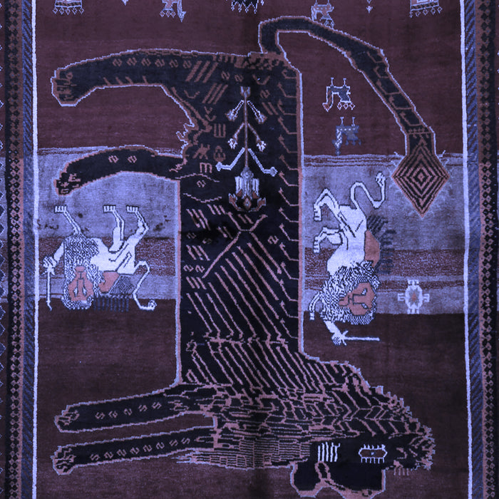 Animal Blue Traditional Rug, tr2375blu