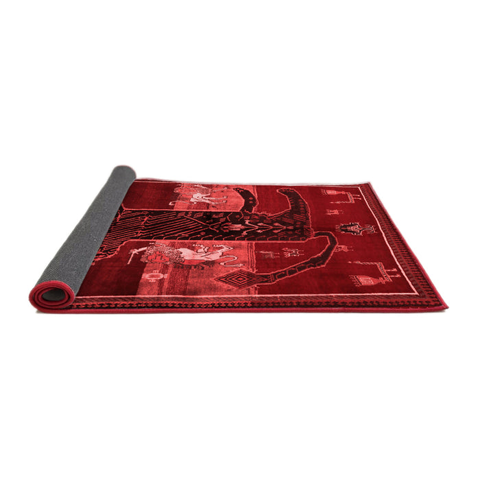 Animal Red Traditional Area Rugs