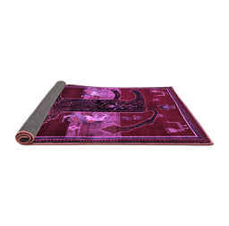 Sideview of Animal Purple Traditional Rug, tr2375pur