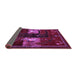 Sideview of Animal Purple Traditional Rug, tr2375pur