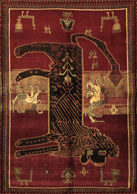 Animal Brown Traditional Rug, tr2375brn