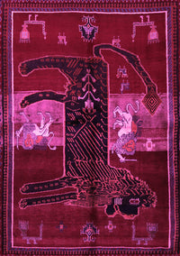 Animal Pink Traditional Rug, tr2375pnk