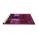 Sideview of Machine Washable Animal Purple Traditional Area Rugs, wshtr2375pur
